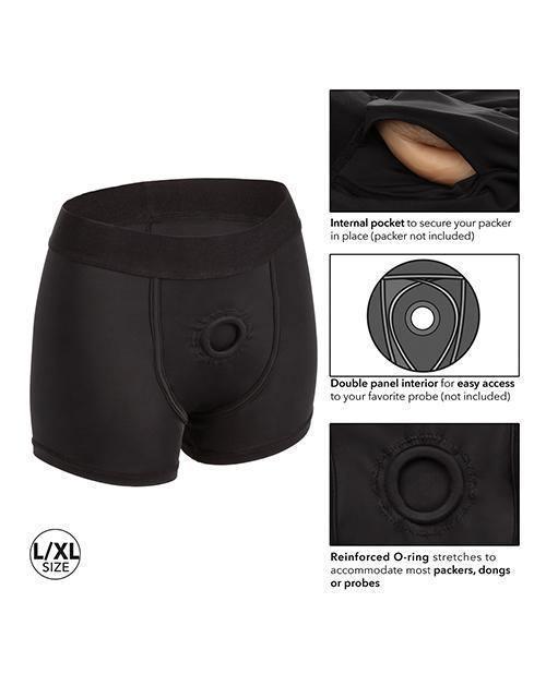 image of product,Boundless Boxer Brief L-xl - Black - SEXYEONE