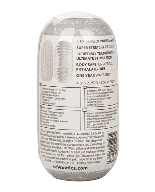 image of product,Boundless Reversible Ribbed Stroker - White - SEXYEONE