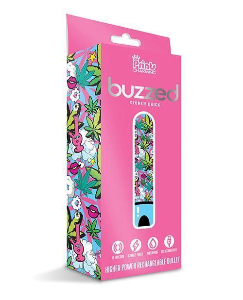 product image, Buzzed 3.5" Rechargeable Bullet - Stoner Chick Blue - MPGDigital Sales