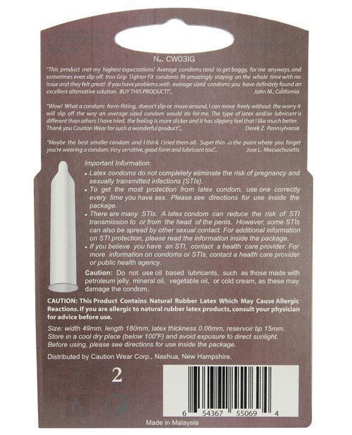 image of product,Caution Wear Iron Grip Snug Fit - Pack Of 3 - SEXYEONE