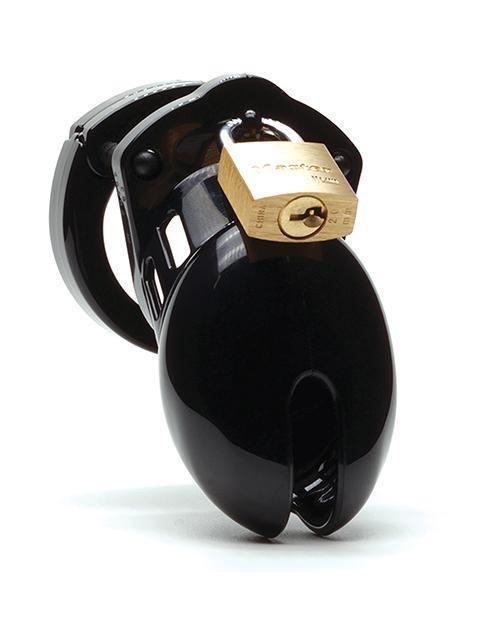 image of product,Cb-6000 2 1-2" Cock Cage & Lock Set - Black - {{ SEXYEONE }}