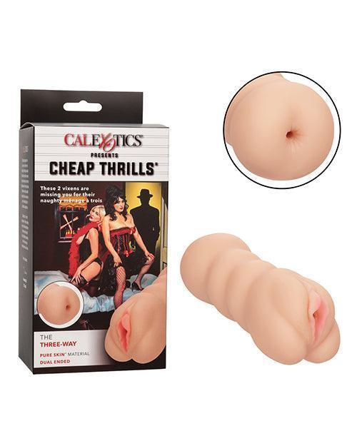 product image, Cheap Thrills The Three-way Dual Ended Masturbator - Ivory - SEXYEONE