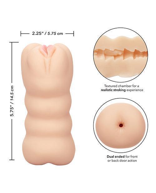 image of product,Cheap Thrills The Three-way Dual Ended Masturbator - Ivory - SEXYEONE