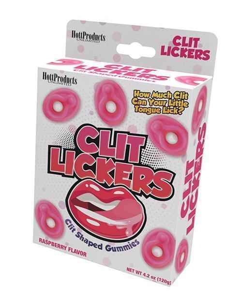 product image, Clit Lickers Clit Shaped Gummies - Raspberry - SEXYEONE