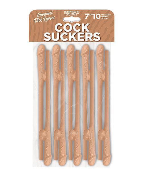 product image, Cock Suckers Pecker Straws - Caramel Lovers Pack Of 10 - SEXYEONE