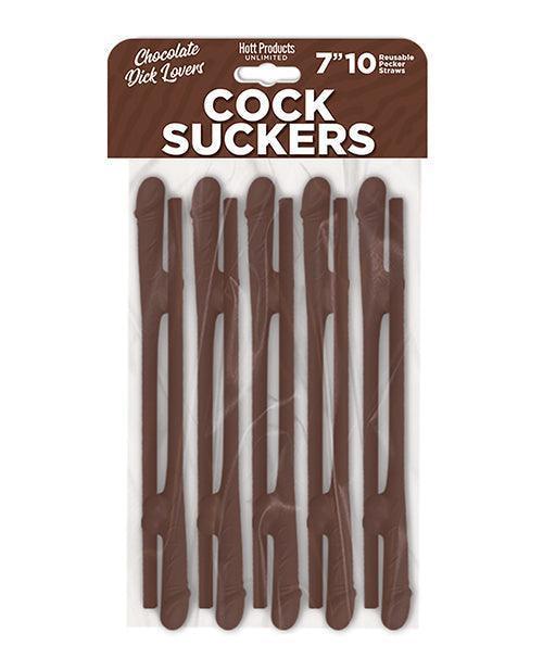 product image, Cock Suckers Pecker Straws - Chocolate Lovers Pack Of 10 - SEXYEONE