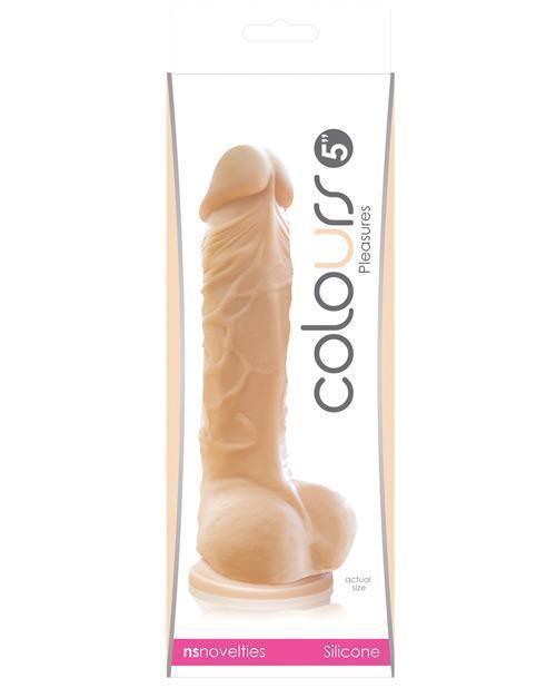 product image, Colours Pleasures 5" Dildo W-suction Cup - Flesh - {{ SEXYEONE }}