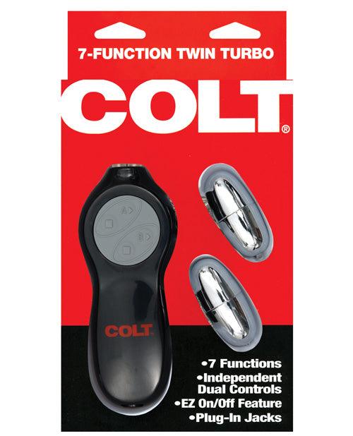 product image, COLT 7-Function Twin Turbo Bullets - Silver - SEXYEONE