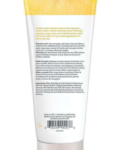 image of product,Coochy Shave Cream - 12.5 Oz Peachy Keen - SEXYEONE