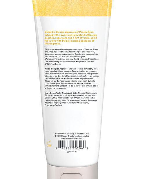 image of product,Coochy Shave Cream - 7.2 Oz Peachy Keen - SEXYEONE