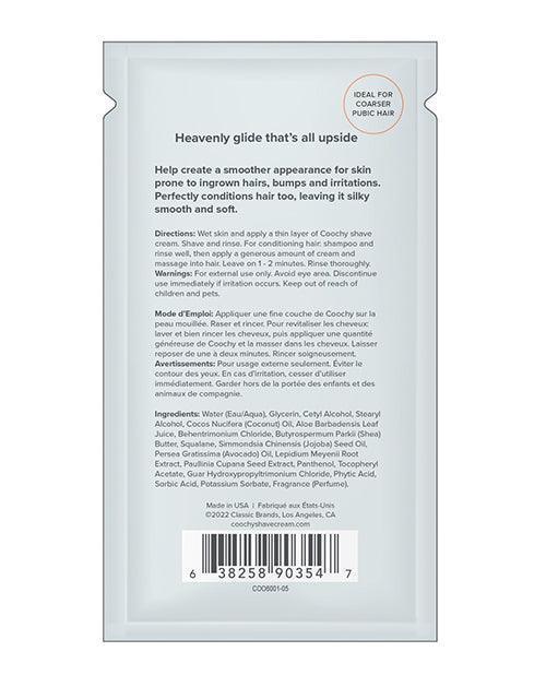 image of product,Coochy Ultra Hydrating Shave Cream Foil - .35 Oz Mango Coconut - SEXYEONE