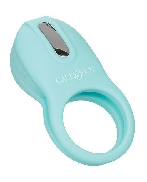 image of product,Couple's Enhancers Silicone Rechargeable French Kiss Enhancer - Teal - SEXYEONE