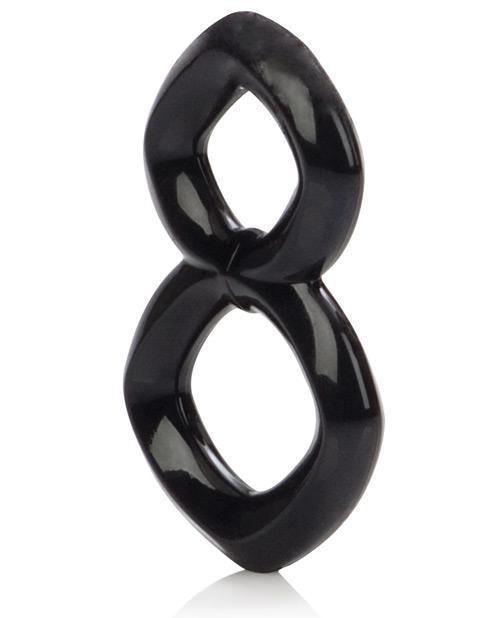 image of product,Crazy 8 Enhancer Double Cock Ring - Black - SEXYEONE