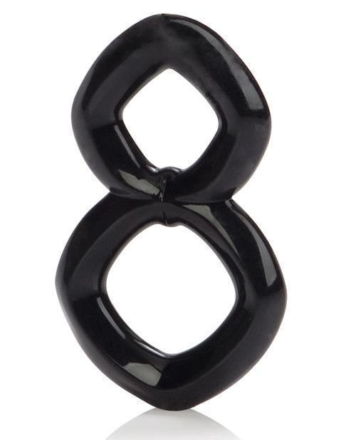 image of product,Crazy 8 Enhancer Double Cock Ring - Black - SEXYEONE