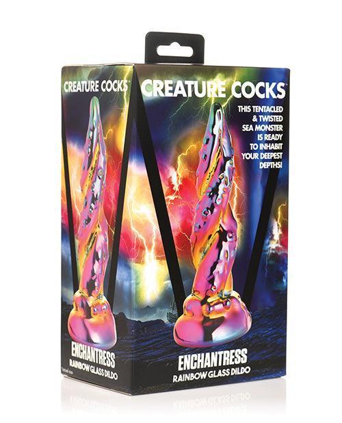 product image, Creature Cocks Enchantress Rainbow Glass Dildo - SEXYEONE