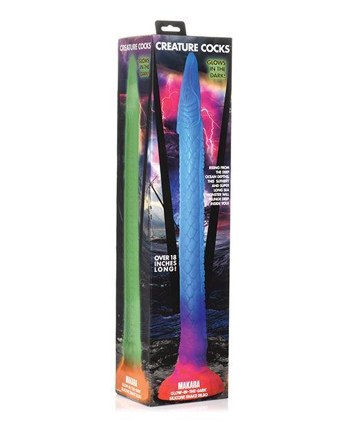 product image, Creature Cocks Makara Silicone Snake Dildo - Glow In The Dark - SEXYEONE