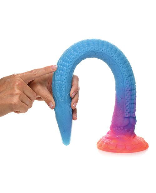 image of product,Creature Cocks Makara Silicone Snake Dildo - Glow In The Dark - SEXYEONE