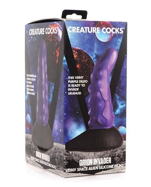 product image, Creature Cocks Orion Invader Veiny Space Alien Silicone Dildo - Purple-black - SEXYEONE