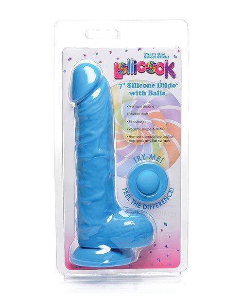 image of product,Curve Novelties Lollicock 7" Silicone Dildo W/balls - SEXYEONE