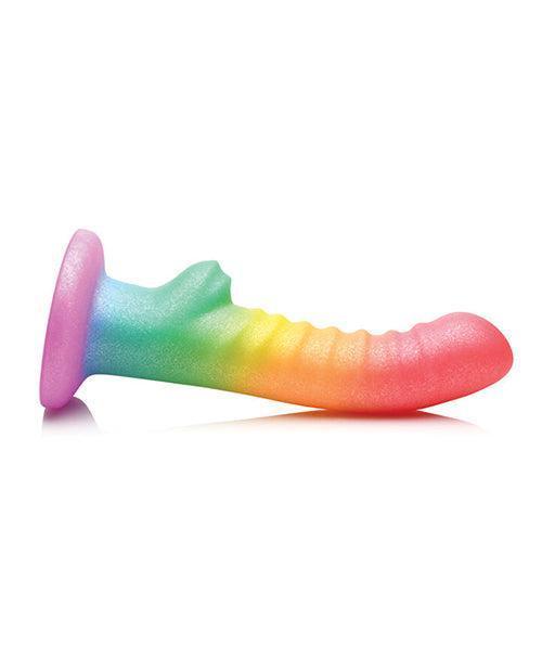 image of product,Curve Toys Simply Sweet 6.5" Rainbow Dildo - SEXYEONE