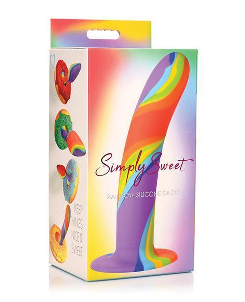 product image, Curve Toys Simply Sweet Rainbow Silicone Dildo - SEXYEONE