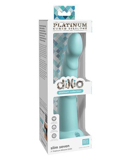image of product,Dillio Platinum 7" Slim Seven Silicone Dildo - SEXYEONE