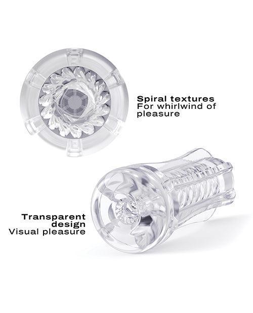 image of product,Dorcel Deep Blow Tornado Sleeve - Clear - SEXYEONE