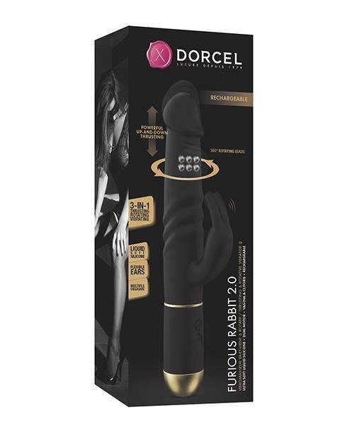 product image, Dorcel Thrusting & Spinning Furious Rabbit 2.0 - Black - SEXYEONE