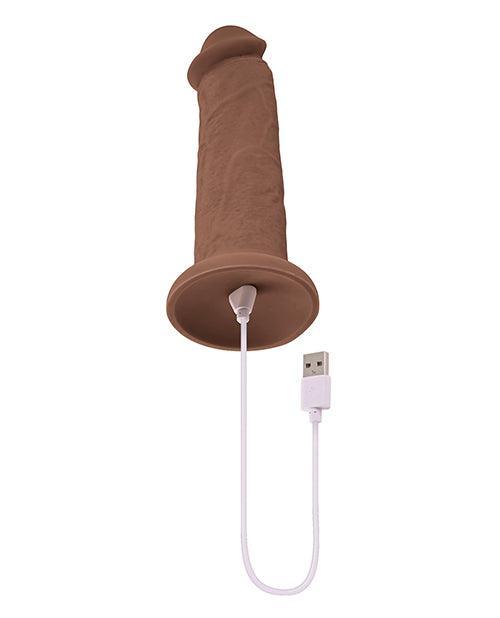 image of product,Evolved 7" Girthy Vibrating Dong - Dark - SEXYEONE