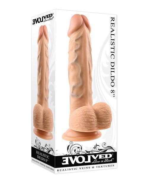image of product,Evolved 8" Realistic Dildo W/balls - {{ SEXYEONE }}