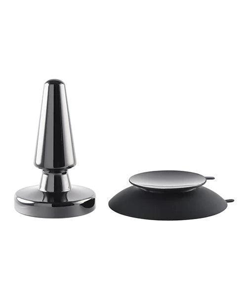 image of product,Evolved Beginner Vibrating Rechargeable Metal Plug - Black - SEXYEONE