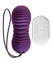 image of product,Evolved Eager Egg Vibrating & Thrusting Egg W-remote - Purple - SEXYEONE