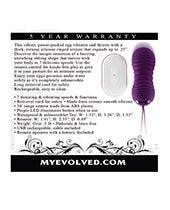 image of product,Evolved Eager Egg Vibrating & Thrusting Egg W-remote - Purple - SEXYEONE