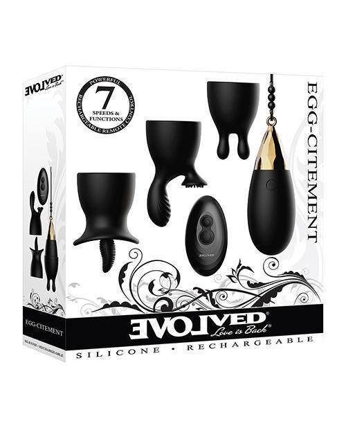 product image, Evolved Egg Citement Rechargeable Bullet - Black-gold - SEXYEONE