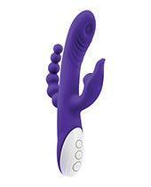 image of product,Evolved Lick Me Triple Stim Vibe - Purple - SEXYEONE