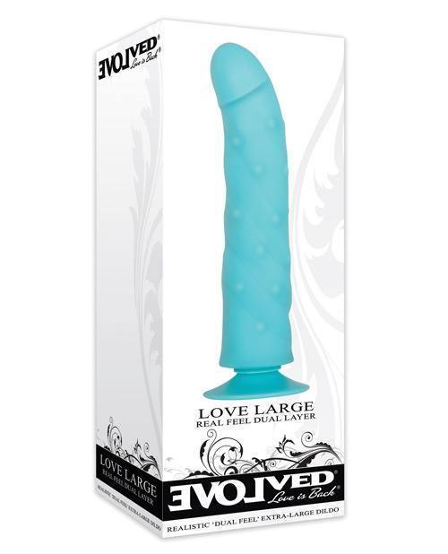 product image, Evolved Love Large Dildo - Blue - SEXYEONE