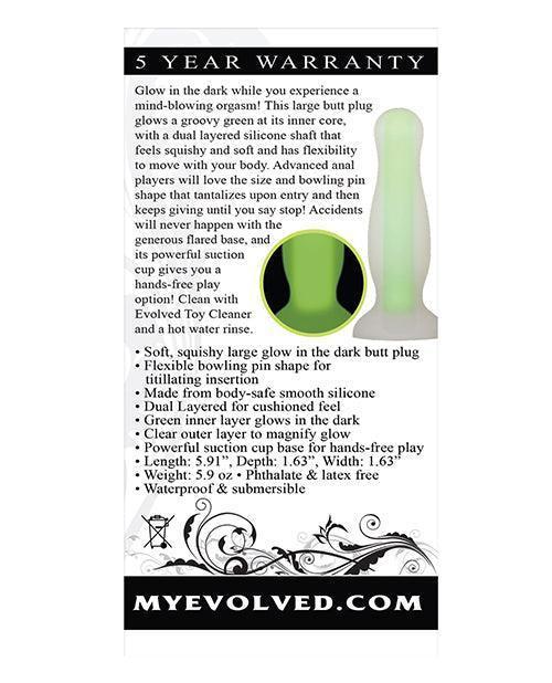 product image,Evolved Luminous Anal Plug Large - Green - SEXYEONE