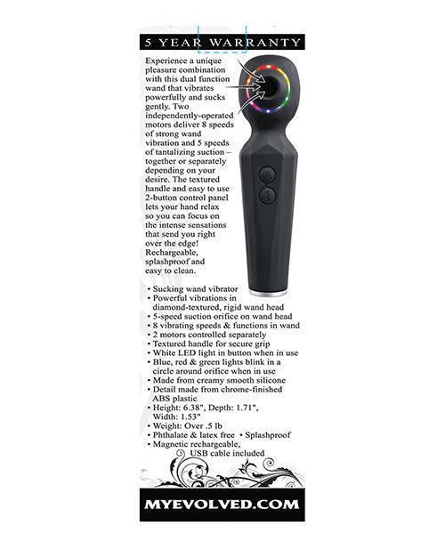 image of product,Evolved Rainbow Sucker Wand - Black - SEXYEONE