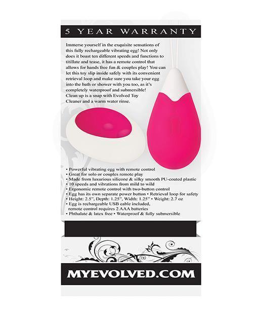 image of product,Evolved Remote Control Egg - Pink - SEXYEONE