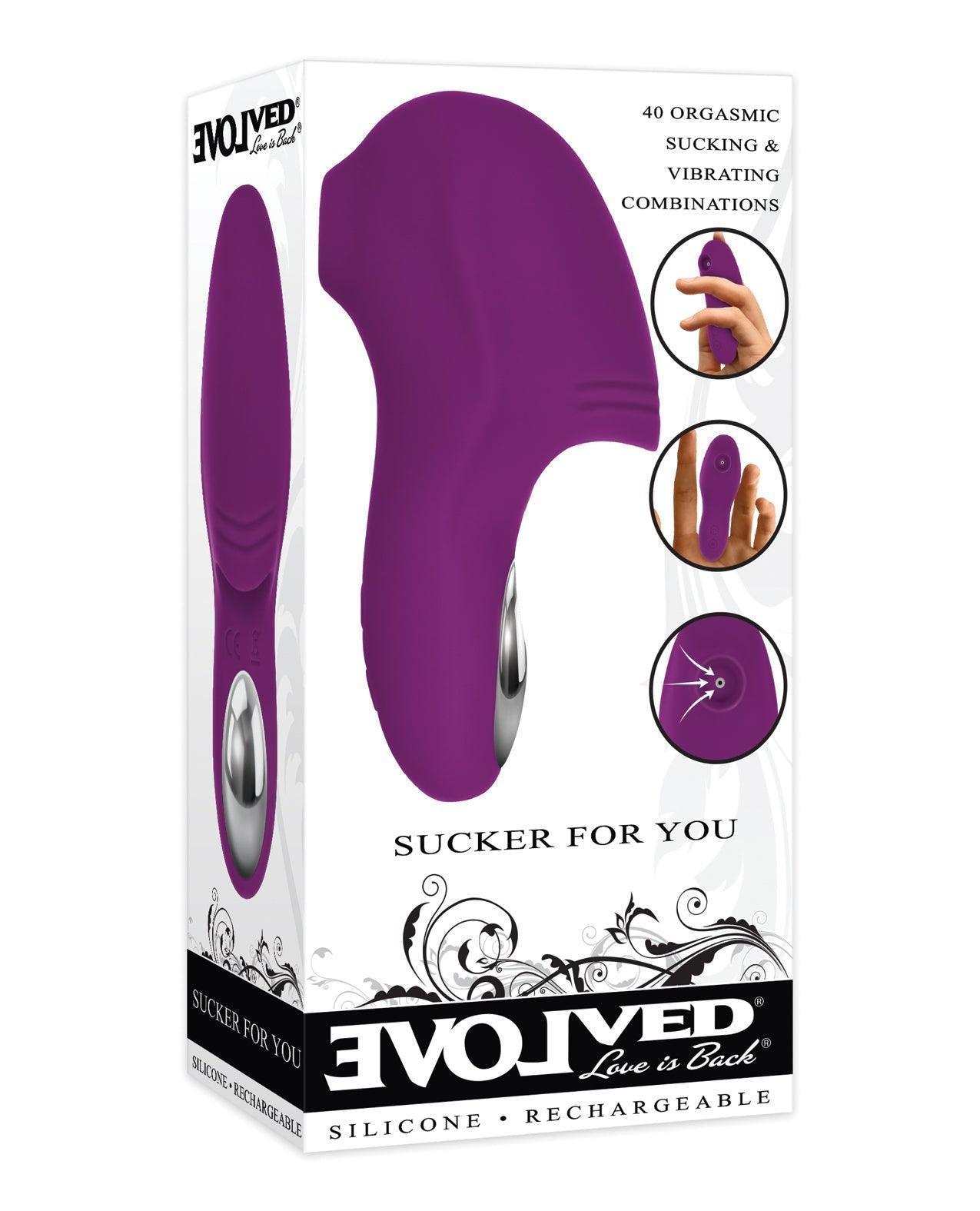 product image, Evolved Sucker For You Finger Vibe - Purple - SEXYEONE