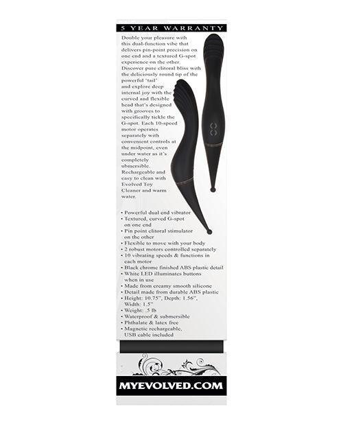 image of product,Evolved Tantalizing Teaser Dual End Vibrator - Black - SEXYEONE