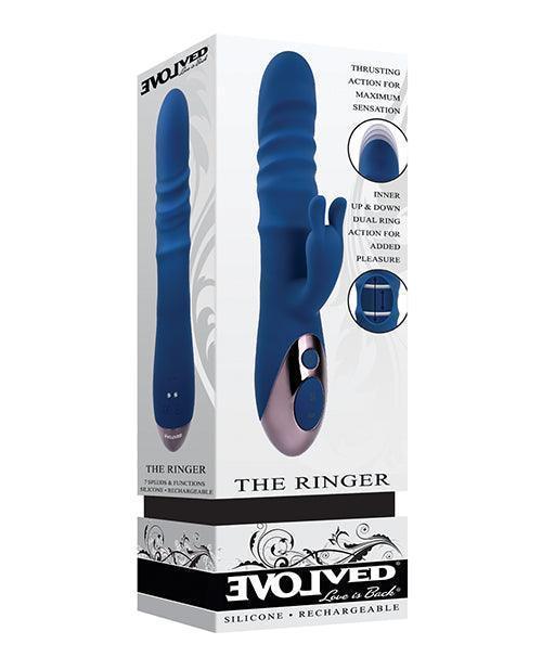 image of product,Evolved The Ringer Rechargeable Thrusting Rabbit - Blue - SEXYEONE