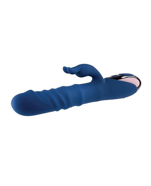 image of product,Evolved The Ringer Rechargeable Thrusting Rabbit - Blue - SEXYEONE