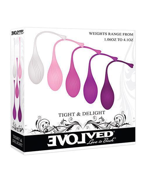 product image, Evolved Tight & Delight 5 Pc Weighted Kegel Ball Set - Assorted Colors - SEXYEONE