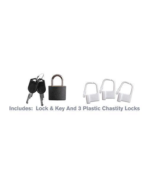 image of product,Fantasy C-ringz Extreme Silicone Cock Blocker - Black - SEXYEONE