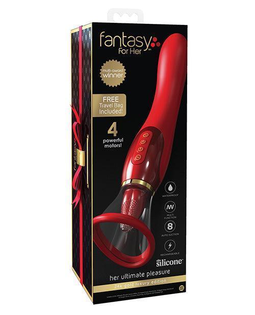 product image, Fantasy For Her Ultimate Pleasure 24k Gold Seasonal Luxury Edition W-travel Bag Luxury Box - Red - SEXYEONE