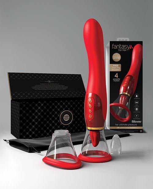 image of product,Fantasy For Her Ultimate Pleasure 24k Gold Seasonal Luxury Edition W-travel Bag Luxury Box - Red - SEXYEONE