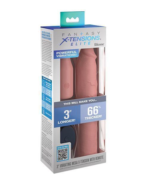 product image, Fantasy X-tensions Elite 9" Sleeve Vibrating 3" Plug W/remote - SEXYEONE