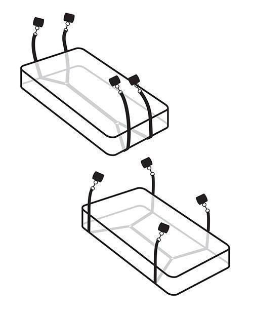 image of product,Fetish Fantasy Limited Edition Wraparound Mattress Restraints - Black - SEXYEONE