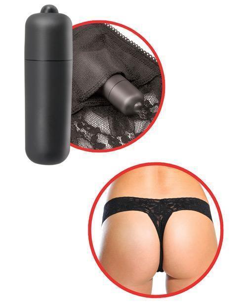 image of product,Fetish Fantasy Series Hanky Spank Me Vibrating Panties - Black - SEXYEONE